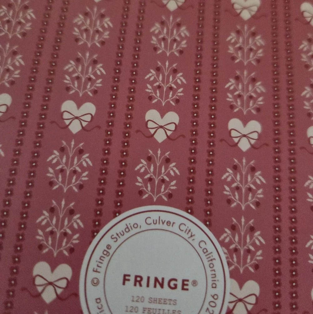 Fringe Studio Pink and Red Heart Notepad Duo